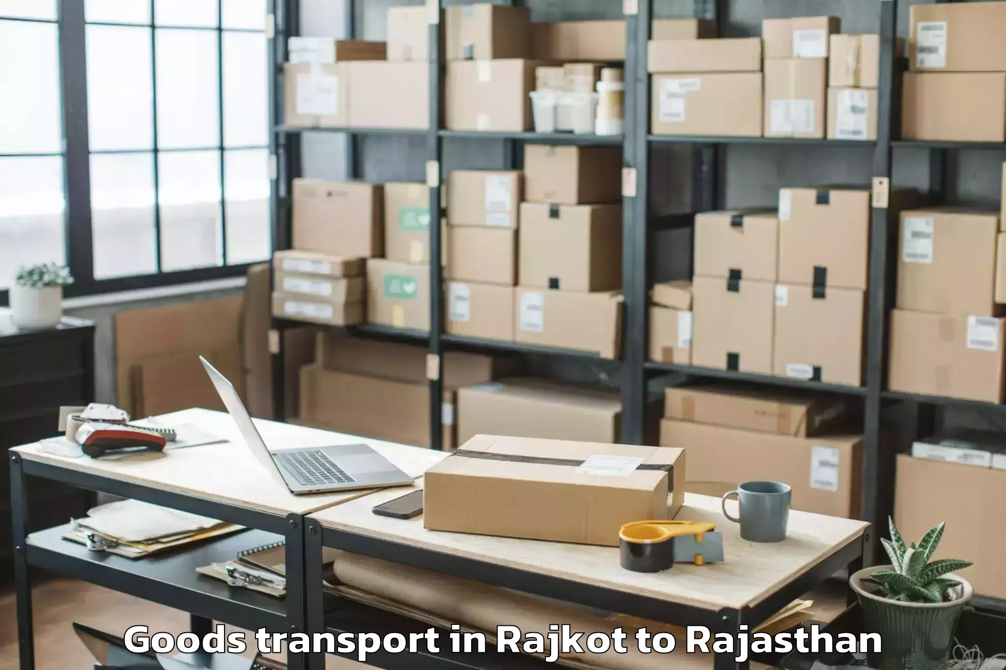 Book Your Rajkot to Jecrc University Jaipur Goods Transport Today